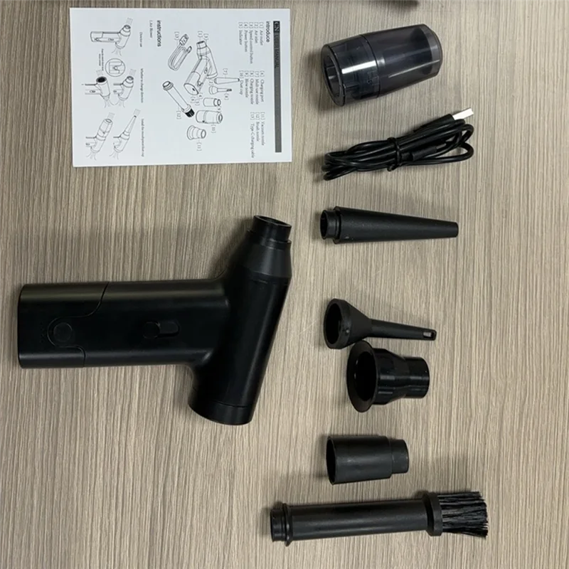 L93A-Compressed Air Duster 11000RPM Portable Air Blower And Mini Cordless Vacuum Cleaner For Car Home Keyboard Computer