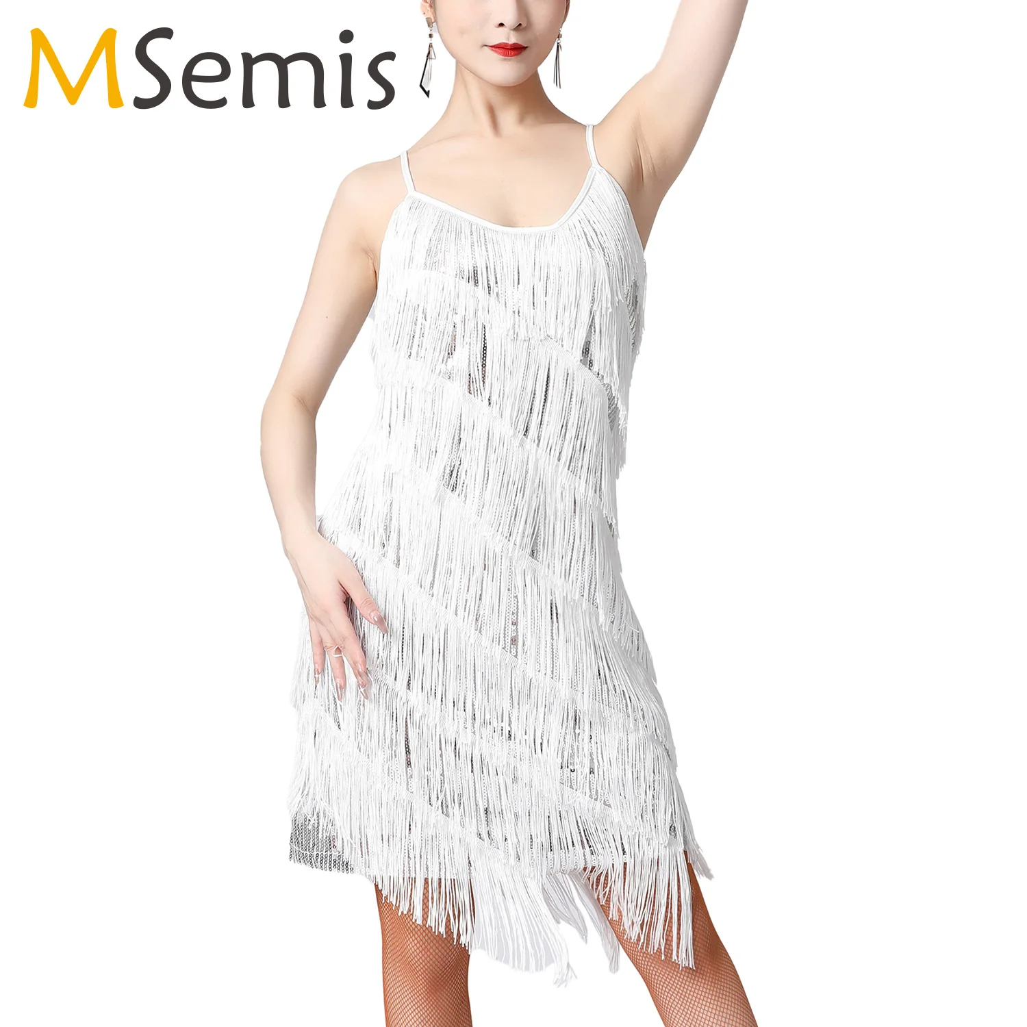 

Женское блестящее платье для латиноамериканских танцев, одежда для сальсы, самбы, Танго, латиноамериканских танцев, женский костюм с кисточками для выступлений на сцене