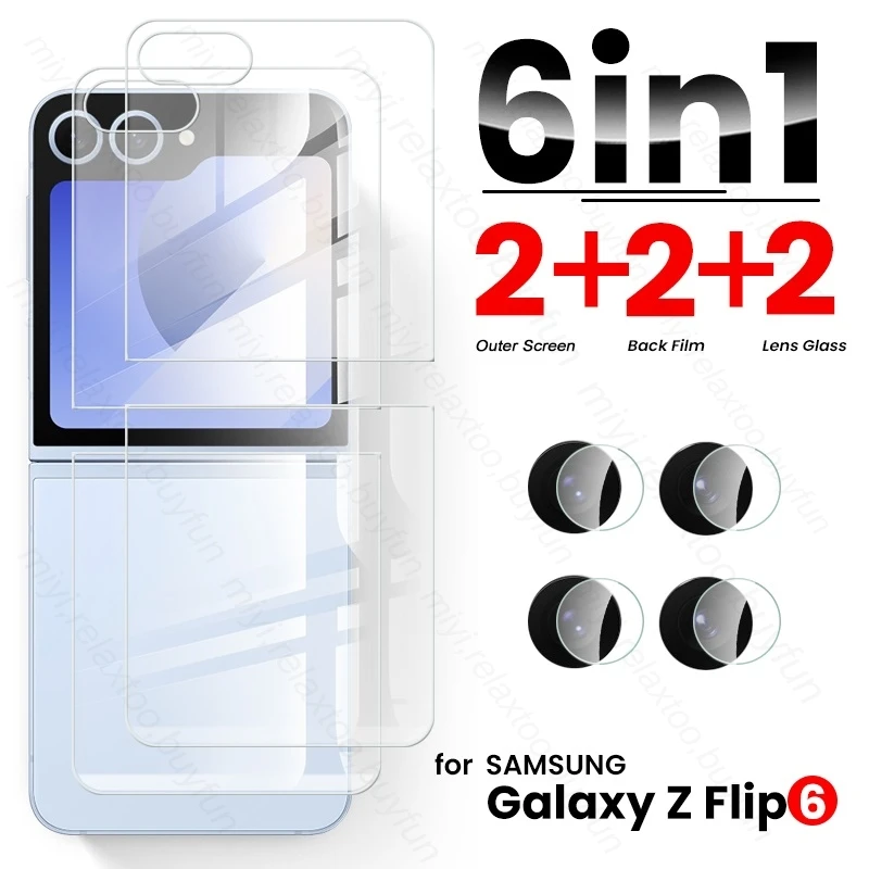 Premium 6-in-1 Tempered Glass Screen and Camera Protector Set