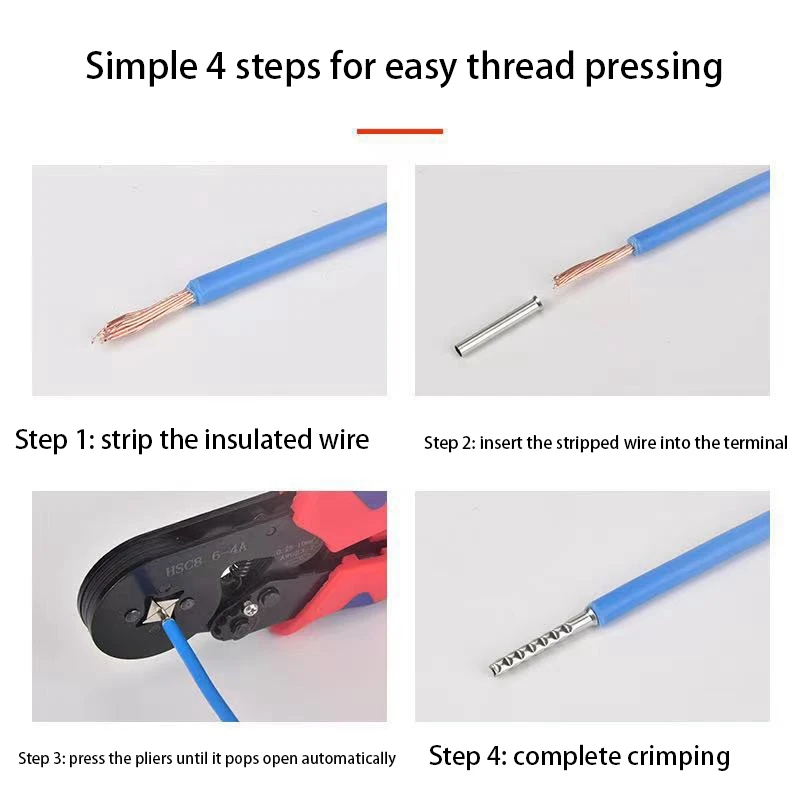 Wire Connectors Terminal Connector Electrical Connectors Plug Soldering Terminal 600Pcs 0.5Mm2-6Mm2 22-10 AWG Non-Insulated Wire Connector Ferrules Electrical Cable Terminal Copper Bare Tinned