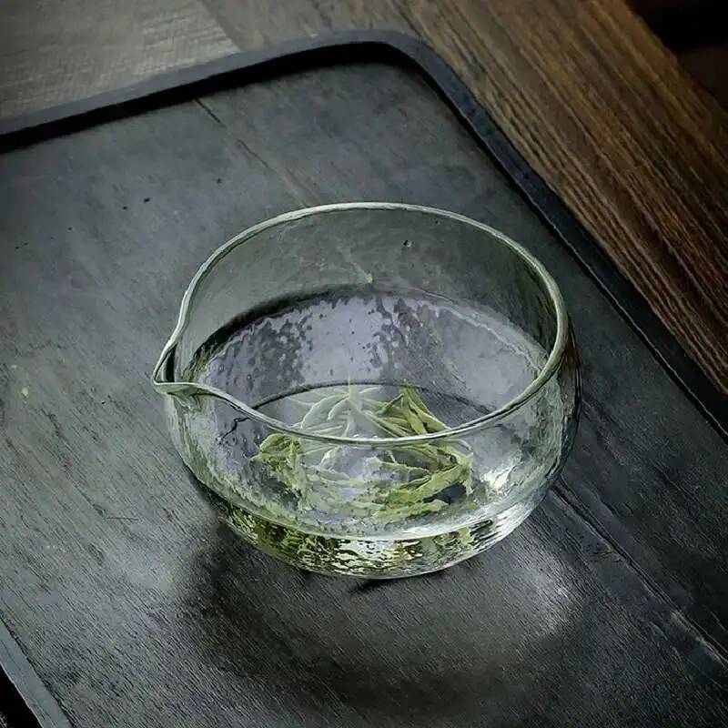 1pc Japanese Matcha Bowl Smooth and Hammer Textured Glass Tea Bowl Song Dynasty Tea Tools Vintage Kung Fu