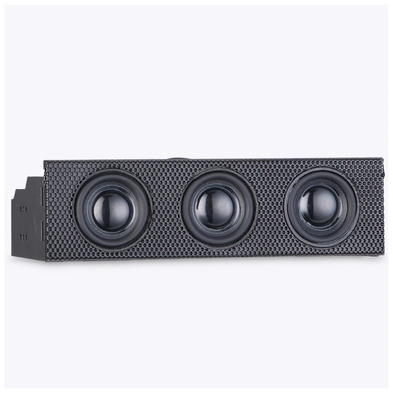 Stereo Speaker PC Front Panel Computer Case Built-in Mic Music Loud Speaker Space Saving for Des