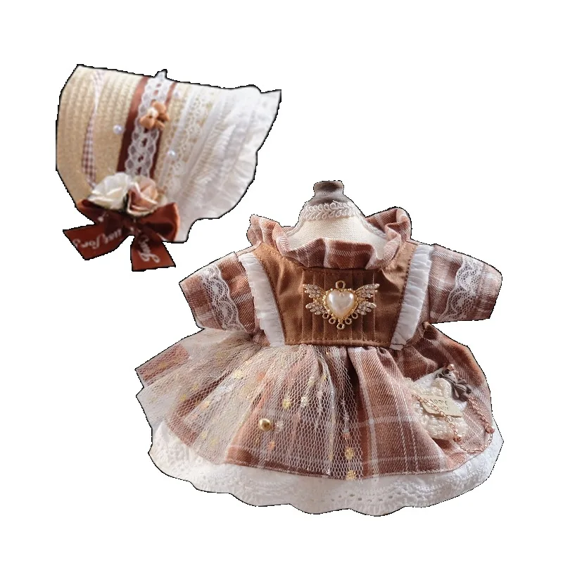 Cute Original Lolita Sweet Princess Dress Suit Kawaii Costume 20cm Plush Doll Change Clothes Outfit Cosplay Birthday Gift 5