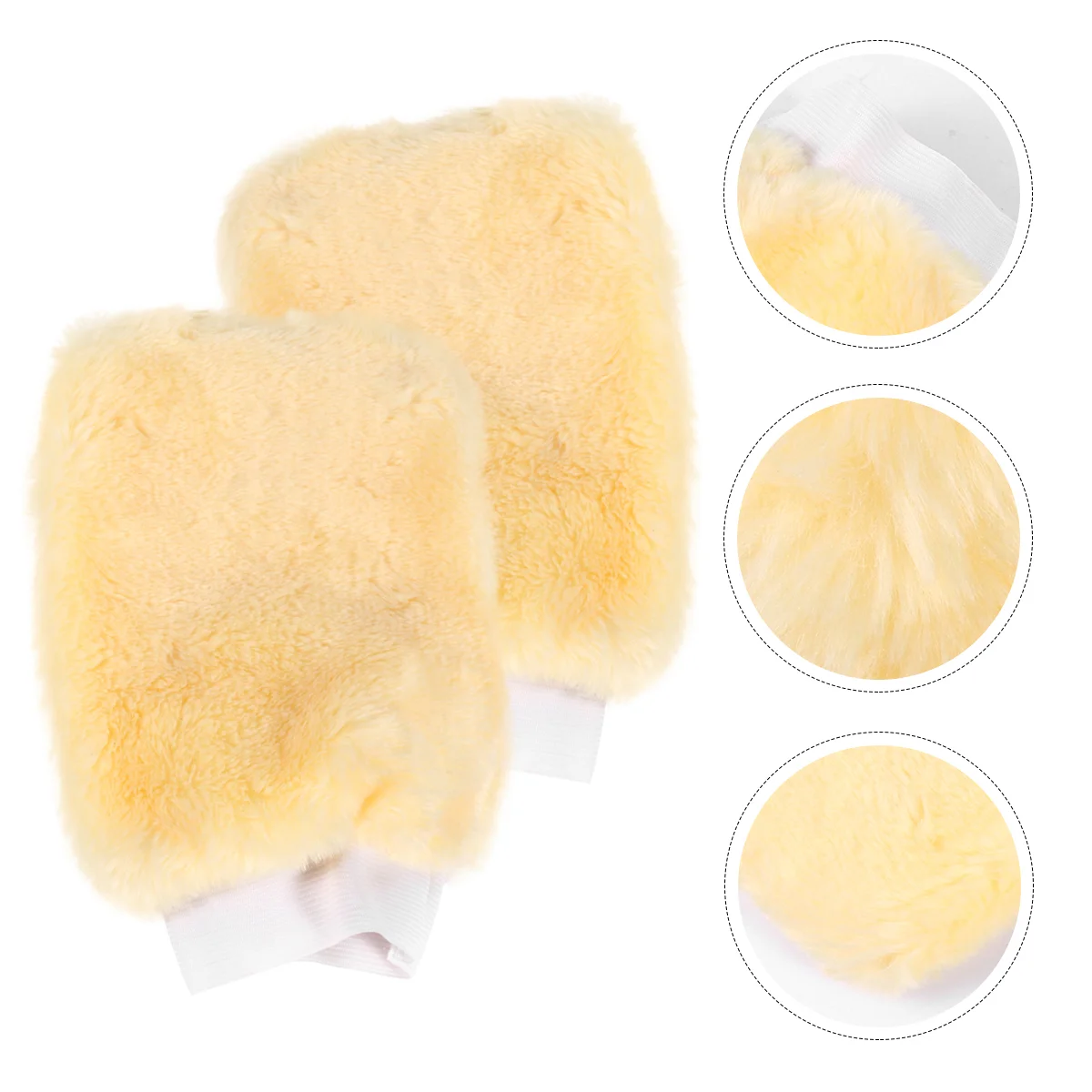 

2Pcs Imitation Wool Car Wash Mitt Double Side Car Wash Gloves Auto Cleaning Tool