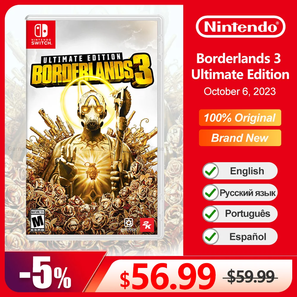 Borderlands 3 Ultimate Edition Nintendo Switch Game Deals 100% Ufficiale Physical Game Card Action Genere 1 Player For Switch