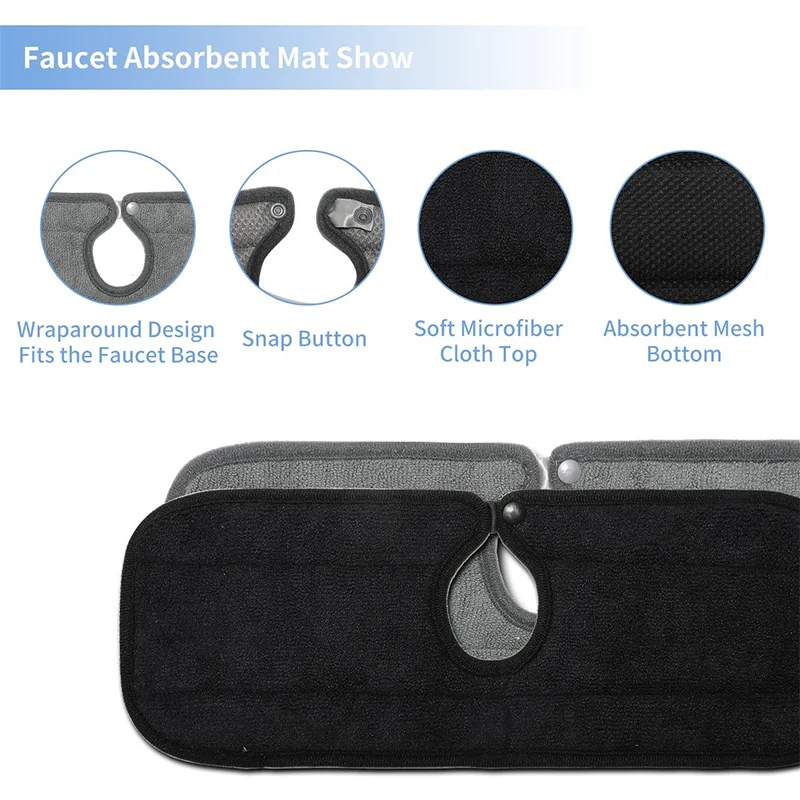 Washable Kitchen Faucet Absorbent Mat Sink Splash Guard Countertop Sink Protectors Drip Catcher Dish Drying Mats for Bathroom kitchen splash guard kitchen sink pad kitchen faucet pad