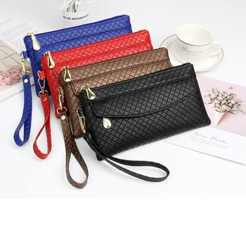 ⁦Women'S Clutch Bag Casual Mobile Phone Coin Purse Fashionable Pouch Trendy Female PULeather Wallet Purses Handbag Card Holder⁩ – תמונה ⁦2⁩
