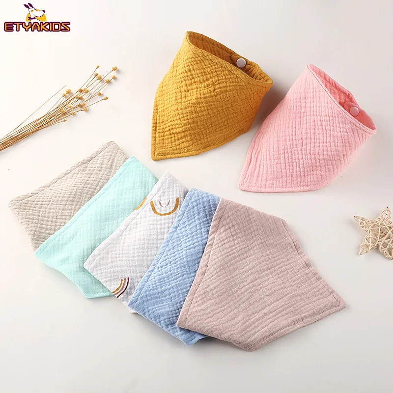 

New Double Layer Gauze Baby Bibs Burp Cloths Children Baby Saliva Towel Boys Girls Burp Cloth Scarf Feeding Stuff Accessories