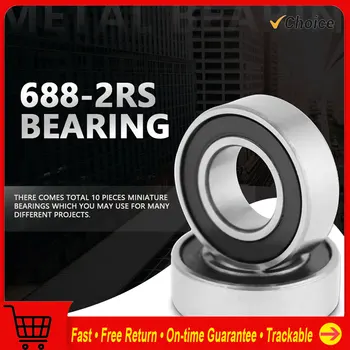 688-2RS Bearing Metal Bearing 688-2RS Rubber Sealed Deep Ball Bearings 8x16x5mm Rubber Sealed Bearing Bearing