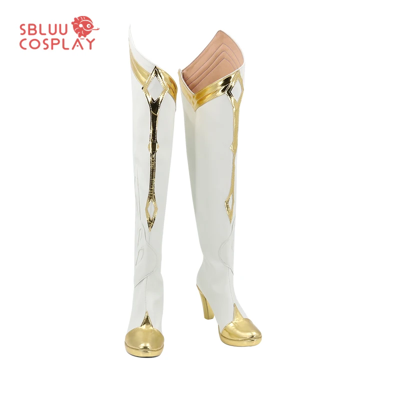 Genshin Impact Traveller Lumine Cosplay Shoes Made Boots Halloween Carnival cosplay shoes