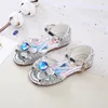 New Fashionable And Comfortable Anti Slip Princess Shoes For Girls Summer Shoes For Children Elsa Rhinestone Bag Heel Shoes 4
