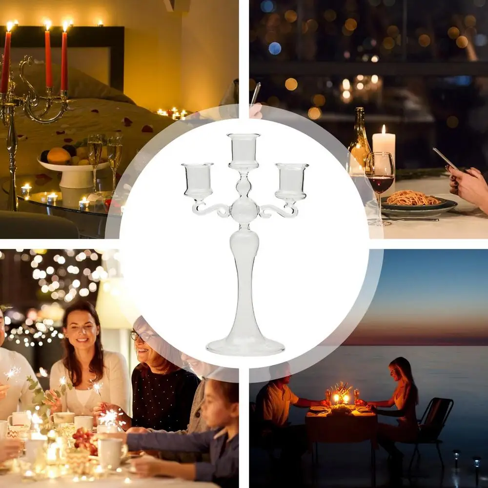 Retro 3 Heads Candle Holders Candlestick for Home Decoration Holiday Candle Stick Wedding Christmas Candle Holder Centerpieces