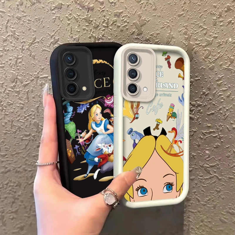 Disney Alice Cute For Samsung Galaxy S23 S22 S21 S20 Fe Ultra Plus S10 Lite 5G Eye Ladder Custodia Per Telefono