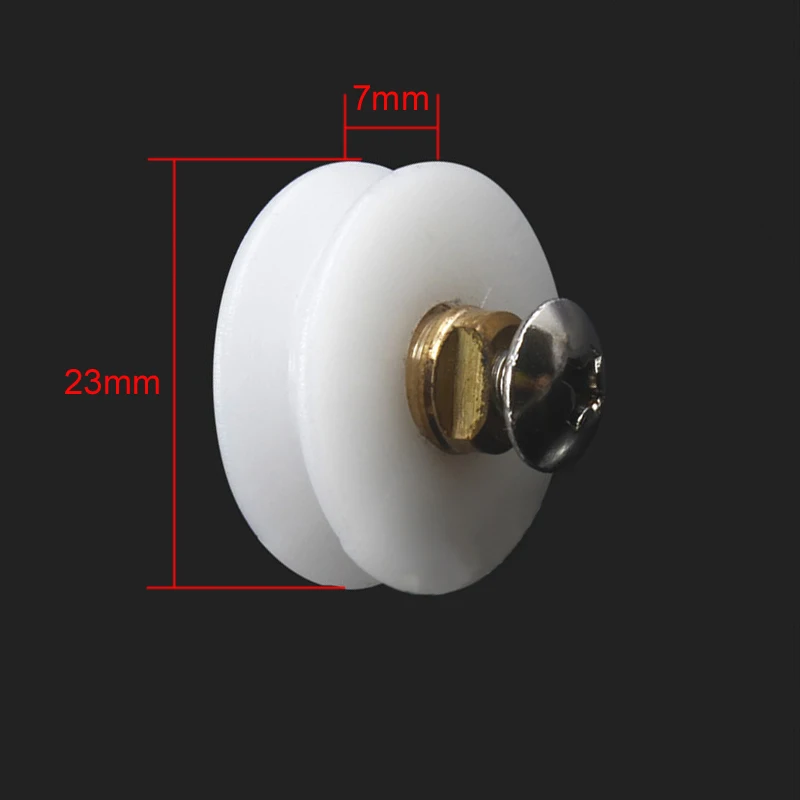 8pcs diameter 23mm Shower door rollers,Nylon roller groove V with M4x10 bolt