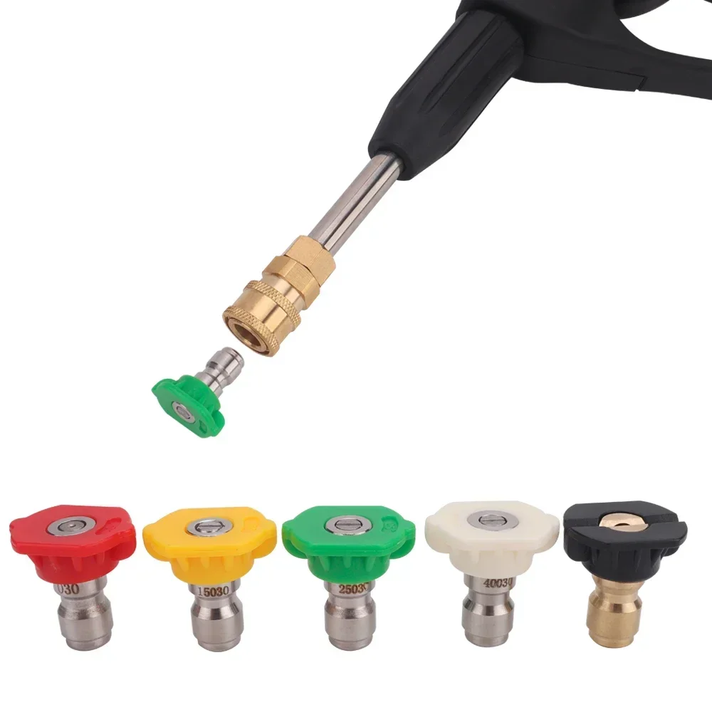 Pressure Washer Spray Nozzles Car Washer Quick Connect Tips Nozzle 1/4 ...