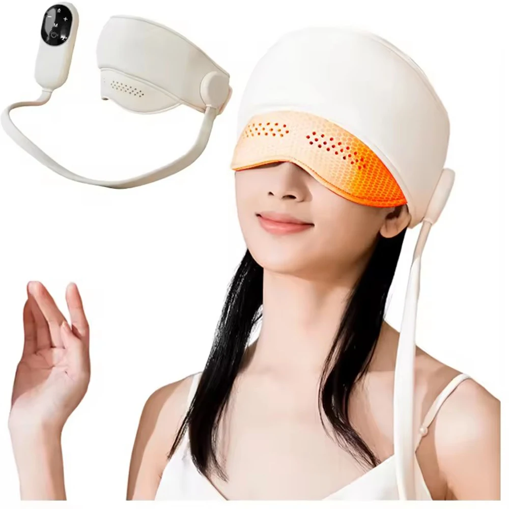 Air Pressure Head Massager Electric Head Eye Massager Graphene Heating Eye Hot Compress for Relax Improve Sleep Stress Relief