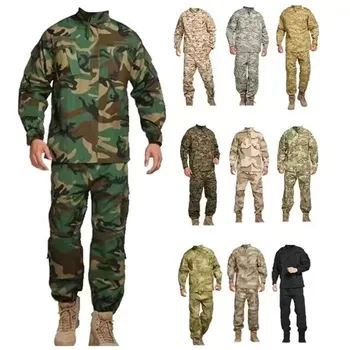 Nuova uniforme ACU mimetica da uomo calda durevole e resistente all'usura Set da 2 pezzi Uniformi da ufficiale di sicurezza per abbigliamento da allenamento