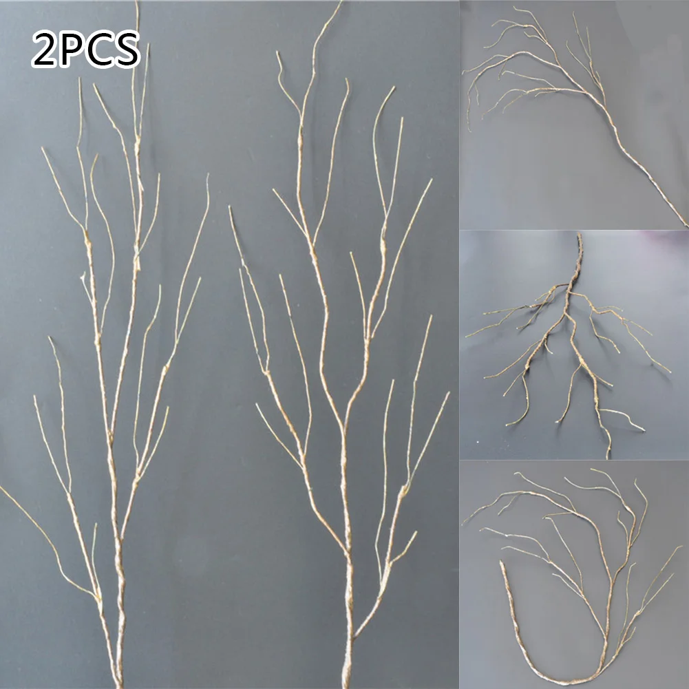 2pcs95cmSimulationDryTreeBranchArtificialPlantPlasticAntlerFakeTreeBranchDIY