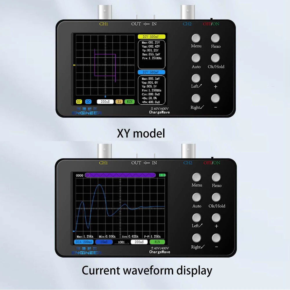 Dual-channel Digital Oscilloscope 10M Analogue Bandwidth 50M Sampling Rate Lissajous Patterns 6A Current Waveform Oscilloscope digital oscilloscope