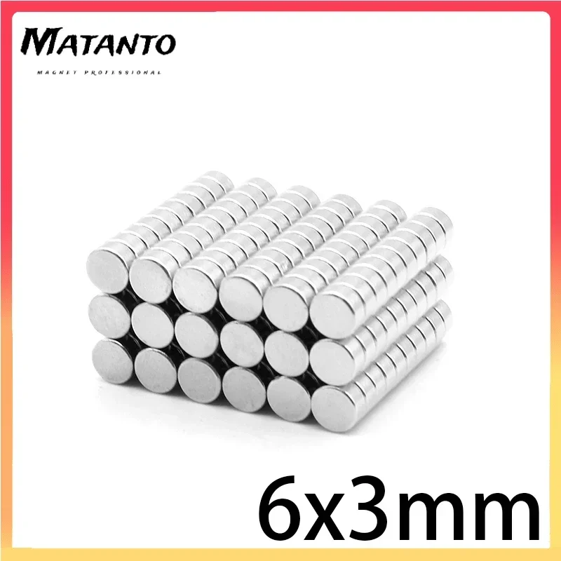 

100/200/500PCS 6x3mm Small Round Powerful Magnetic Magnets N35 Neodymium Magnet Disc Rare Earth Magnets Strong