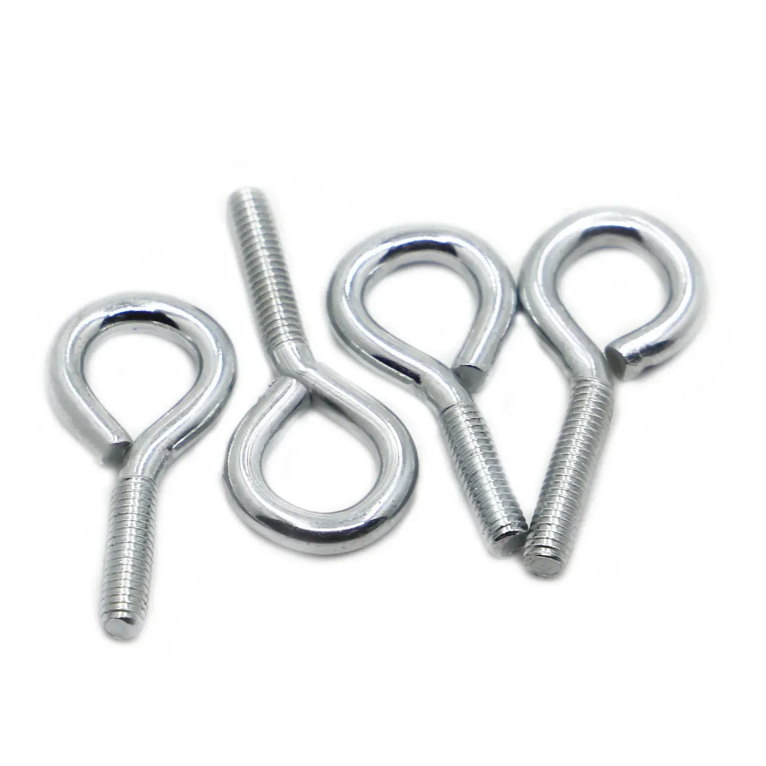 아연 도금 강철 양 눈 나사 링 후크 교수형 링 나사 볼트 M3 M4 M5 M6 M8 M10