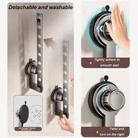 Suction Cup Clothes Drying Rack Hook Storage Clothes Hangers Wall Mounted Folding Clotheslines Indoor Outdoor Bathroom Supplies 1