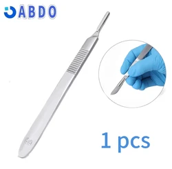Dental 3# Surgery Scalpel Handle 12.5cm Stainless Steel Fit for #10 #11 #12 #15 Blades Materiales De Laboratorio Dental 1PC