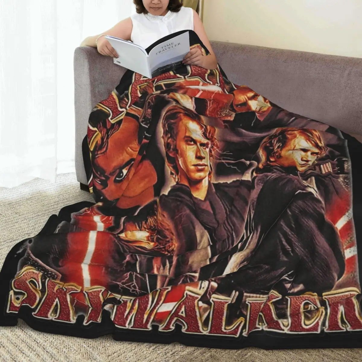 Anakin Skywalker Blankets Flannel Spring Autumn Multi-function Soft Throw Blanket for Bedding Outdoor Bedspreads 3