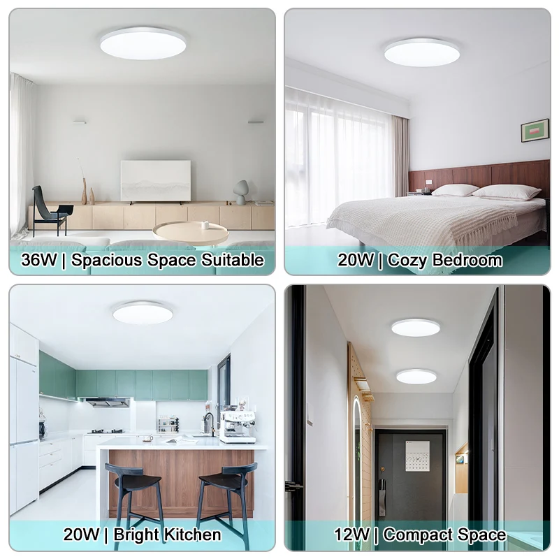 LED Ceiling Lamp 12-36W 220V High Bright Panel Light Energy Saving For Living Room Bedroom Indoor Lighting Round Ceiling Lights