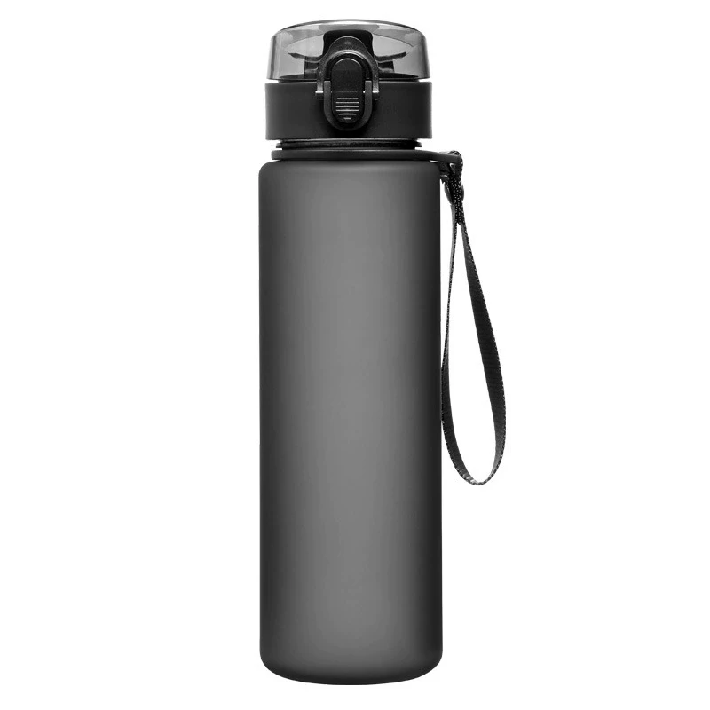 Sports Water Bottle 560ml Leak Proof BPA Free Frosted Plastic Durable Portable for Hiking Cycling Fitness Camping Outdoor