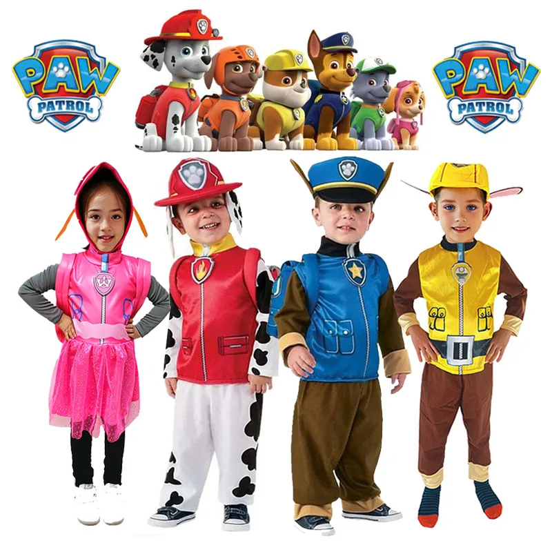 Carnevale Bambini Paw Patrol Costume Cosplay Marshall Chase Skye Macerie Con Zainetto Bambini Ragazzi Ragazze Festa Di Compleanno Abbigliamento