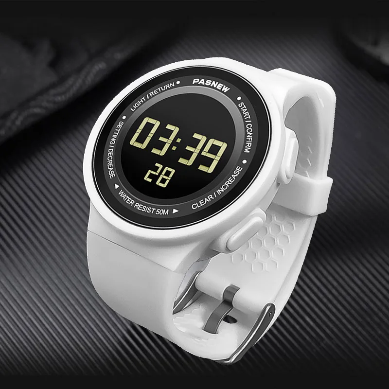 Stylish Women Electronic Wristwatch Black Silicone Pedometer Digital Hand Clock Female Casual Sport Waterproof Led Watches Lady