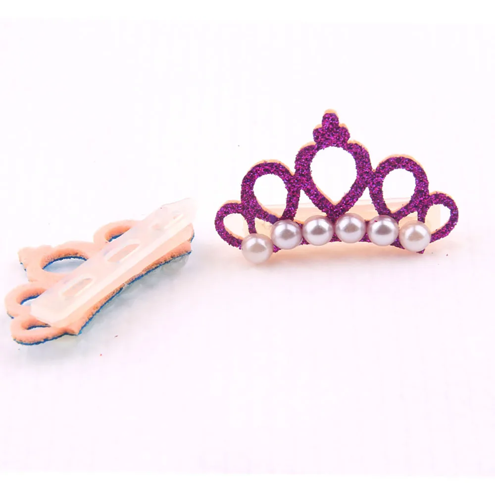 Title 5, 50/100pcs Dog Hair Clips Bows Faux Pearl Crown ...