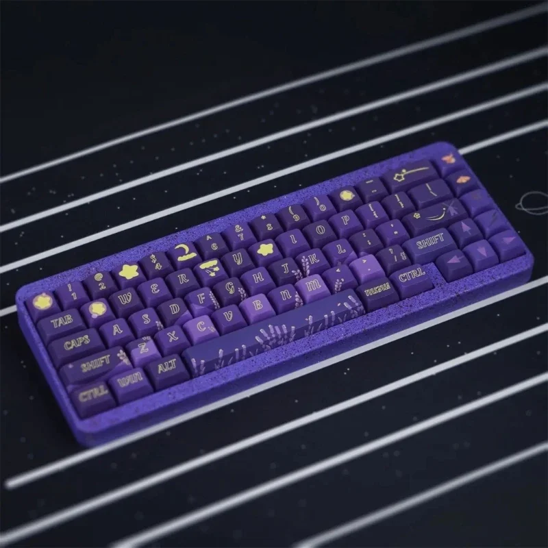 

Lavender Keycaps XDA PBT DyeSublimation 127 Keys Keycap Suitable for CrossCore Mechanical Keyboard