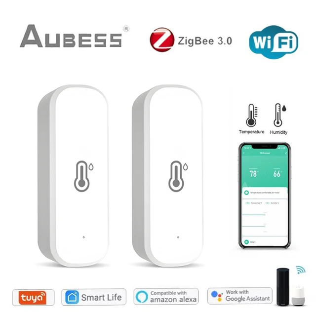 Capteur de température et humidité intelligent, Wifi, Tuya, thermomètre et  hygromètre pour maison connectée, Station météo intérieure, avec Alexa et  Google - AliExpress