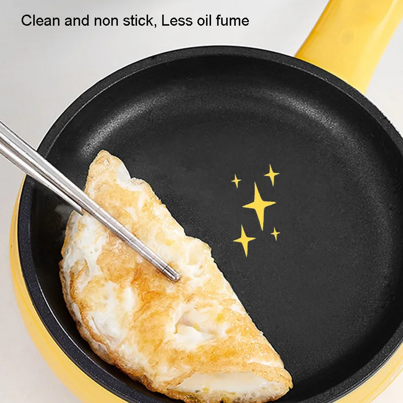 Mini Electric Frying Pan Non-Stick Omelette Dorm Pancake Plug-In Fried Egg Ham Steak Flat Cooker For Breakfast Fast Food