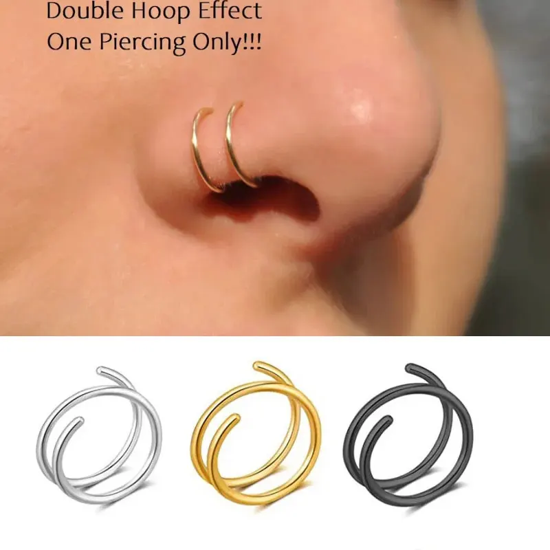 Stainless Steel L Shaped Nose Stud And Hoop Hoop With Diamond Opal Heart  High Nostril Piercing Jewelry For Women And Men From Tjewelry, $14.34 |  DHgate.Com