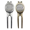 1pc Golf Divot Repair Tool with GvOvLvF Ball Marker, A Unique and Multi-Functional Golf Accessory, Silver And Copper Two Colors 1