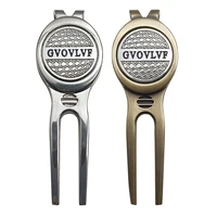 1pc Golf Divot Repair Tool with GvOvLvF Ball Marker, A Unique and Multi-Functional Golf Accessory, Silver And Copper Two Colors 1