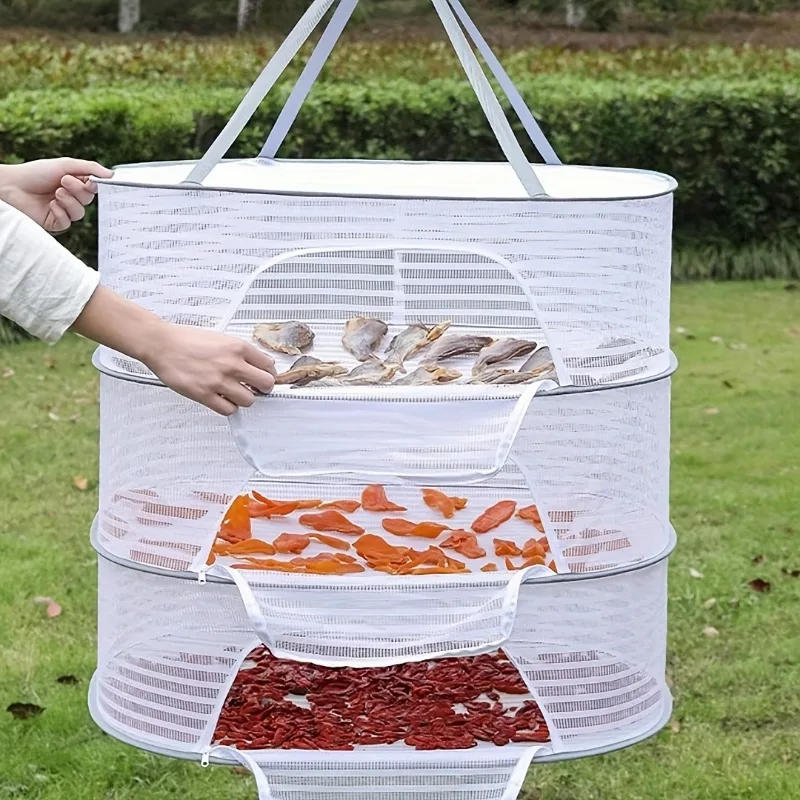 1pc Multi-Functional Three-Layer Collapsible Drying Net,Suitable for Fish, Vegetables,Perfect Storage Solution for Balconies