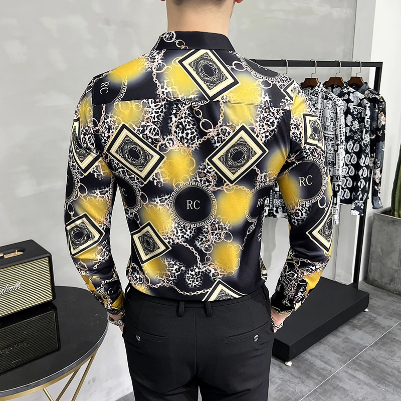 HAWAIIAN6 L/S Tシャツ Lサイズ 新品未着用 6xl Vintage Long Sleeve Mens Shirt Autumn British Style Slim