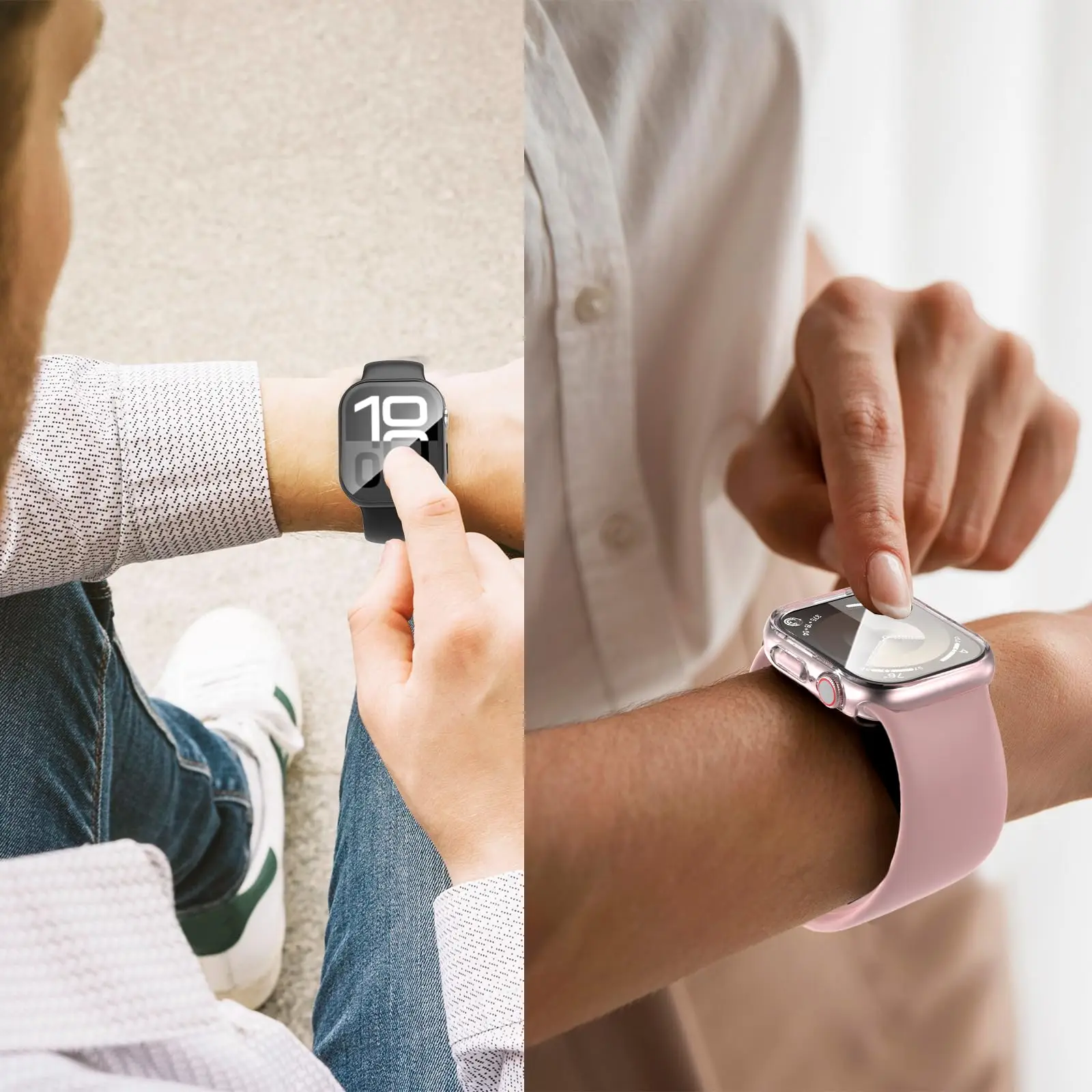 Premium Glass Screen Protector Case for Apple Watch - Durable Protection Cover Accessories