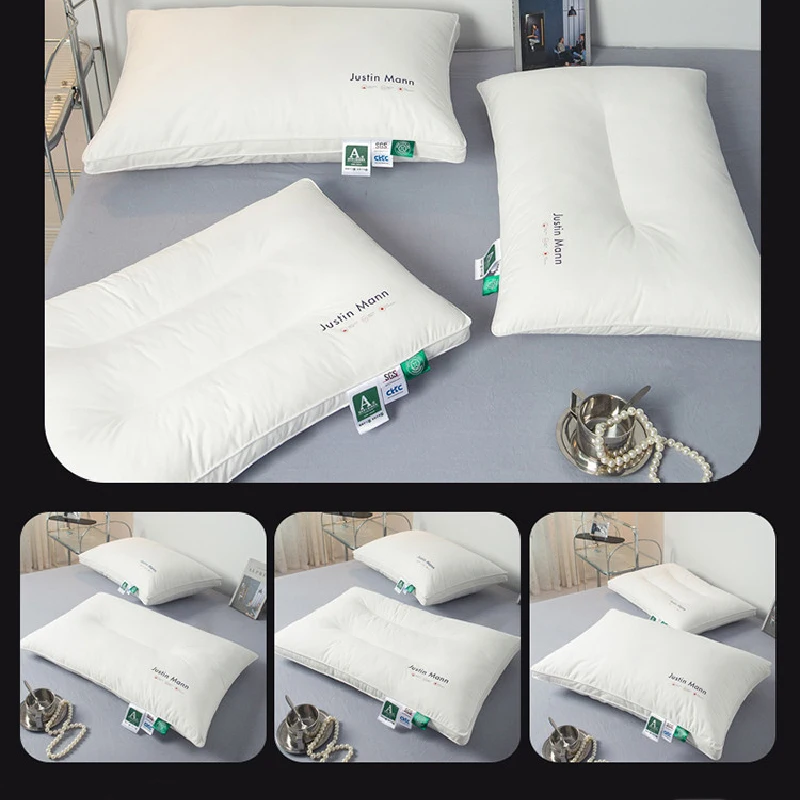 100 Percent Cotton Fabric Anti Snore Soft Hotel Quality Pillows Side and Back Sleepers for Back Stomach and Side Sleepers 48x74 5