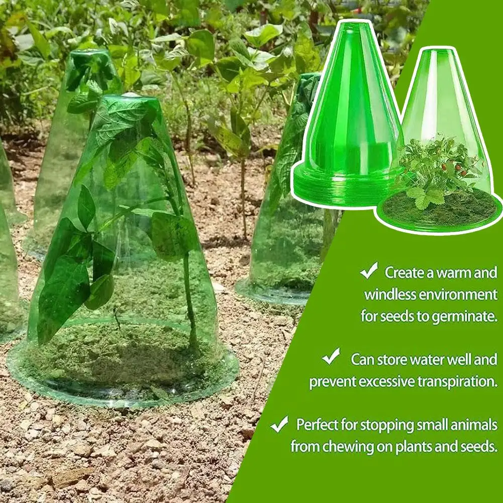 

Garden Cloches Plastic Plant Cover Protectors Reusable Seedling Bell Proof Cover Protector Plant Greenhouse Plant Cover Ani M7T2