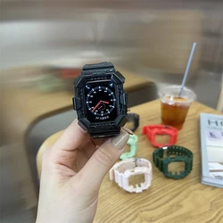 Colorful Sport Silicone Band and Protective Case for 41mm (Black)