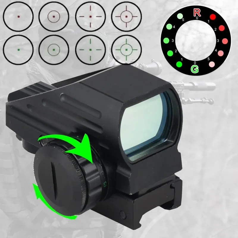 HD103 Red Green Dot Sight Tactical Reflex Sight Optics Hunting Rifle Scope 11/20mm Rail Mount AK Tactical Accessory red dot sight rifle scope