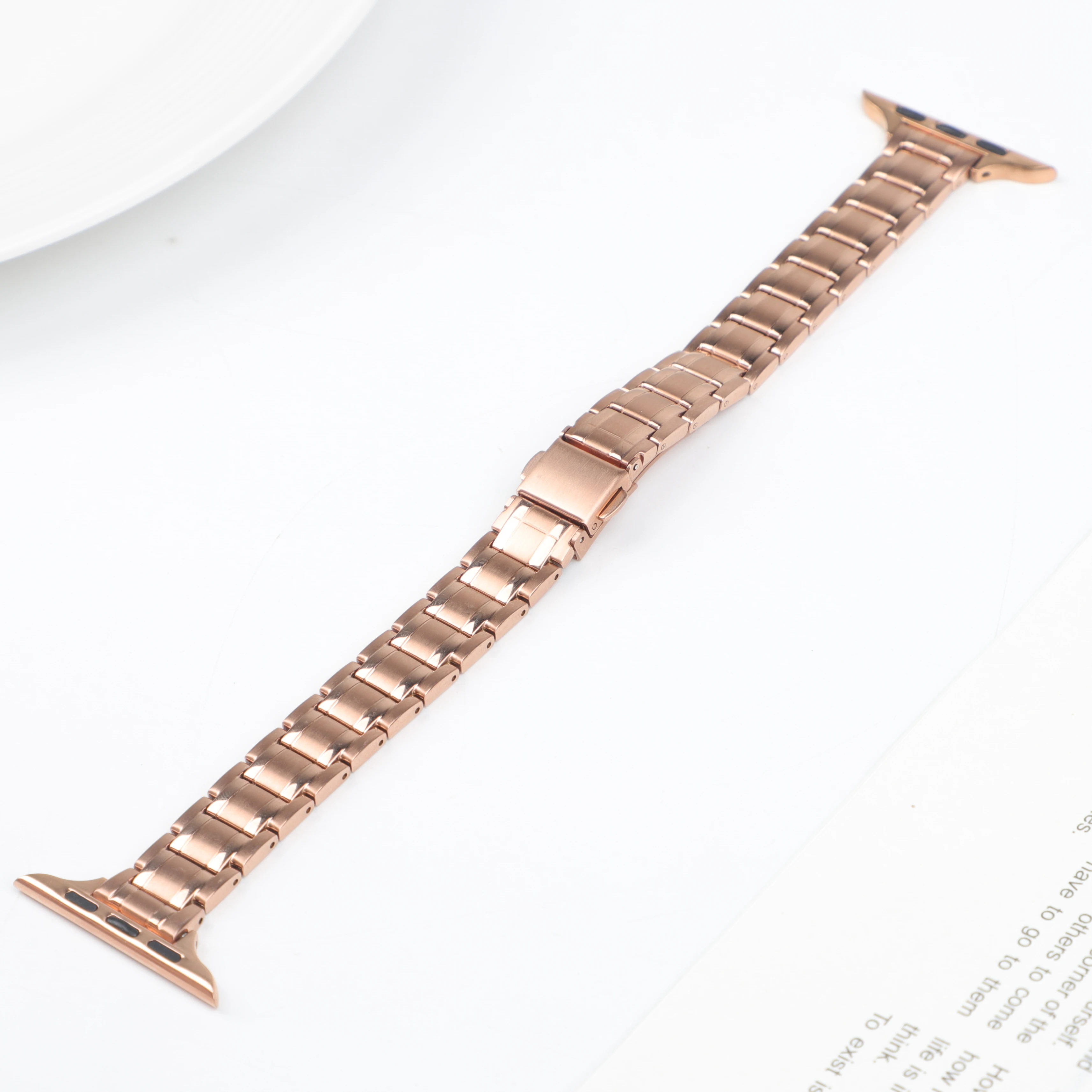 Elegant Slim Metal Watch Strap - Stainless Steel Bracelet
