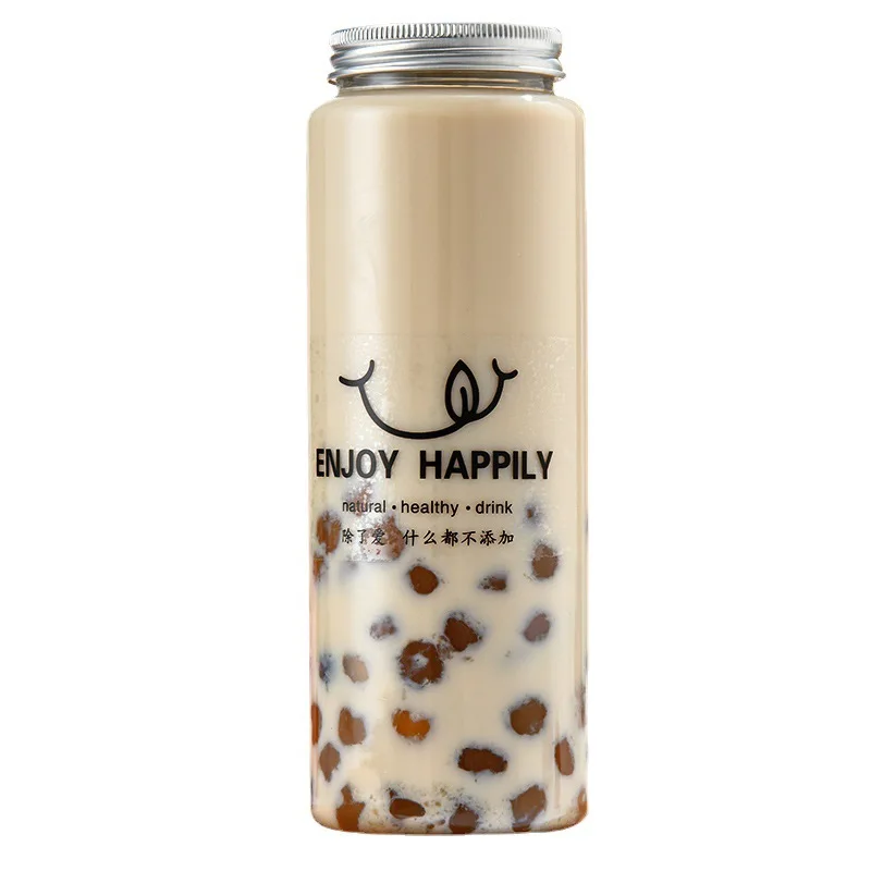 500ml Bubble Tea Bottle Disposable Plastic Juice Bottle Drinking Takeout Beverage Bottles 20pcs/pack plastic cups