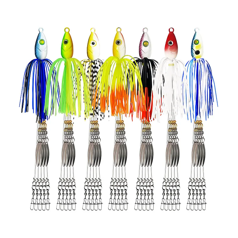 Panzerfaust Angel köder Spinner Regenschirm Jigging Alabama Rig Schwimm löffel Angriffs gruppe Soft Swimbait Swivel Bass Hecht Winter köder – Detail 9