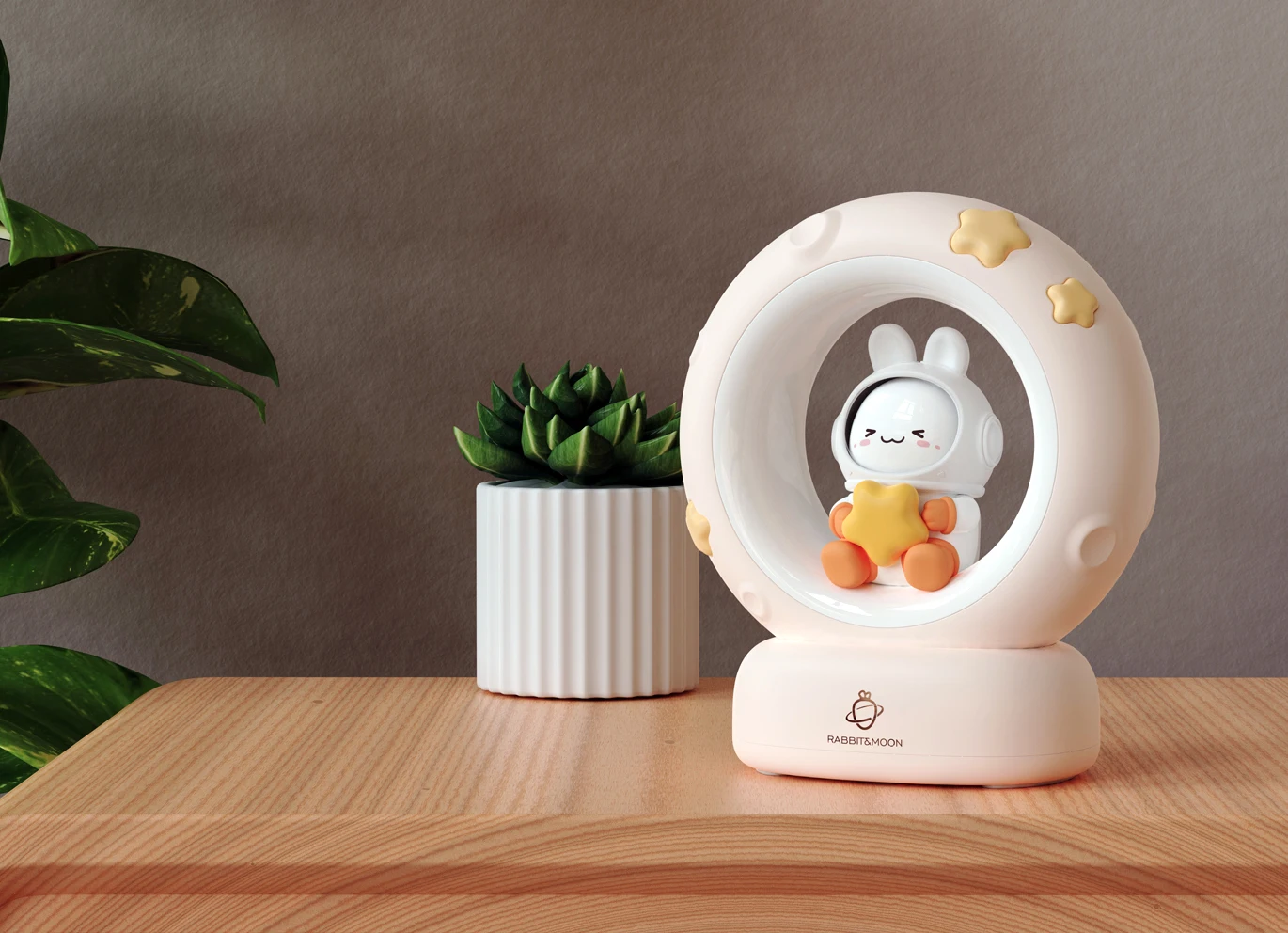 Charging Silicone Lamps Night Light Cartoon Rabbit Soft LED Lights Gift Children's Room Bedside Creative Atmosphere Decoration